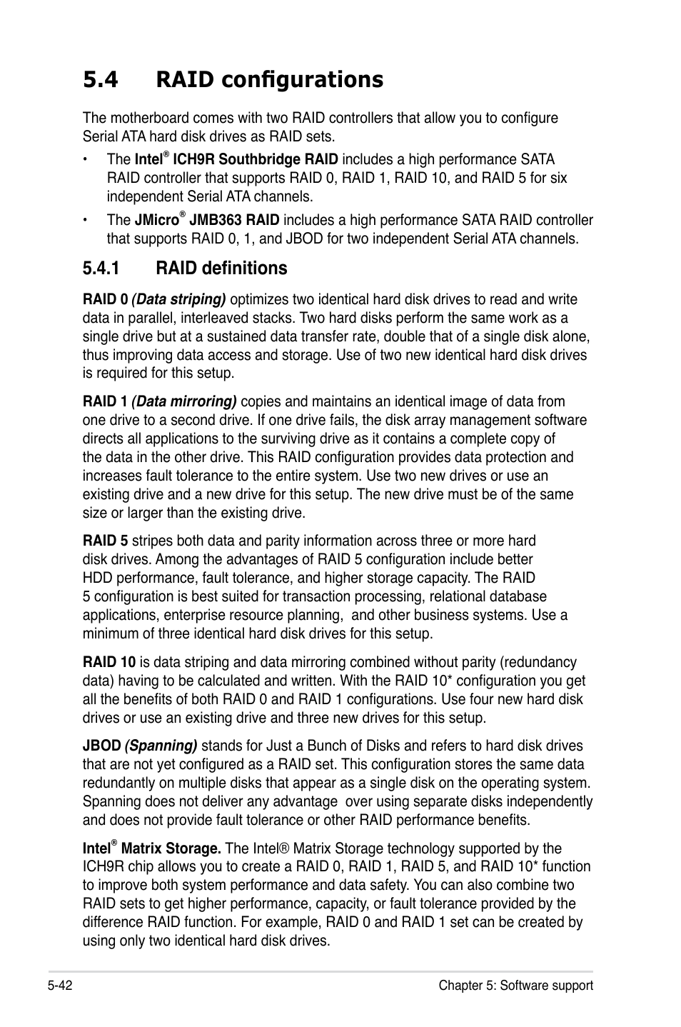 4 raid configurations, 1 raid definitions | Asus P5E3 Premium/WiFi-AP@n User Manual | Page 160 / 198