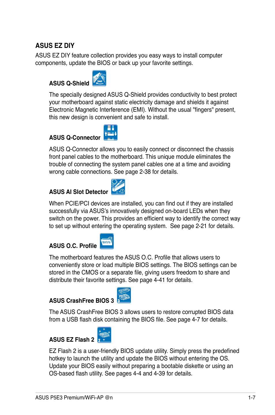Asus P5E3 Premium/WiFi-AP@n User Manual | Page 23 / 198