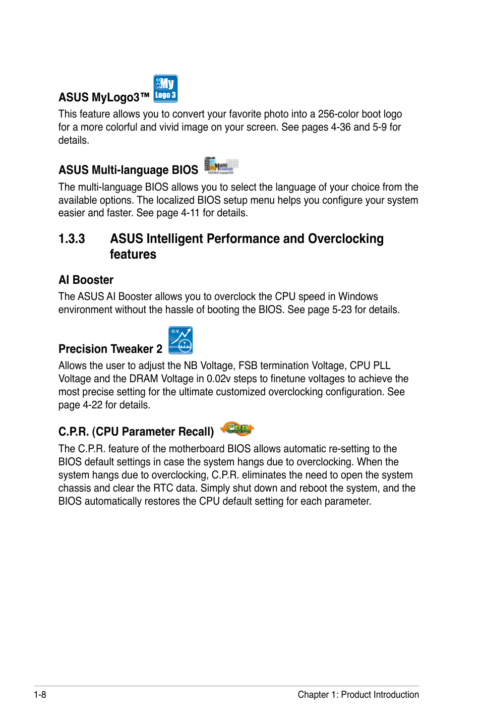 Asus P5E3 Premium/WiFi-AP@n User Manual | Page 24 / 198