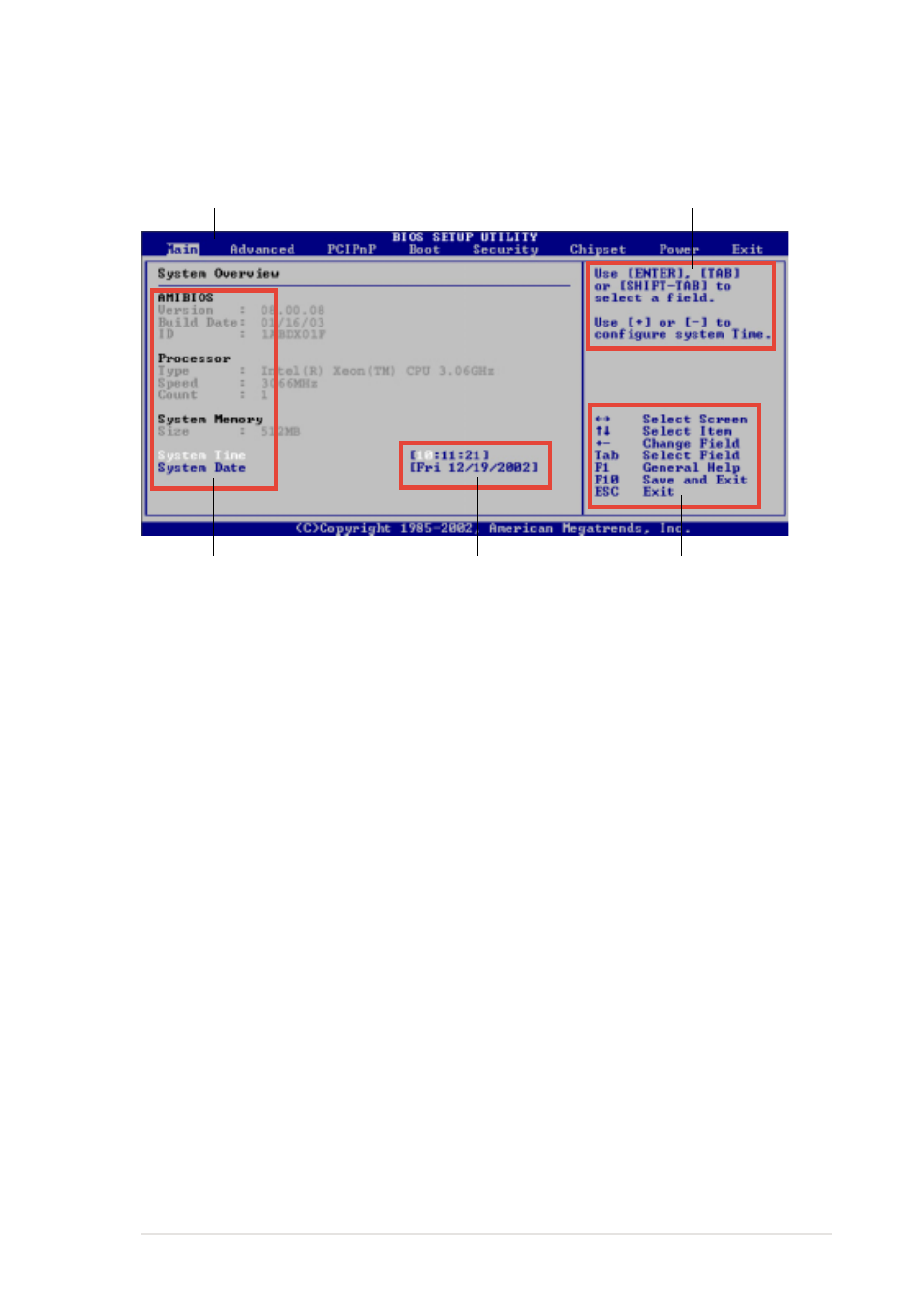 2 menu bar, 1 bios menu screen | Asus AW1500-I5 User Manual | Page 61 / 116