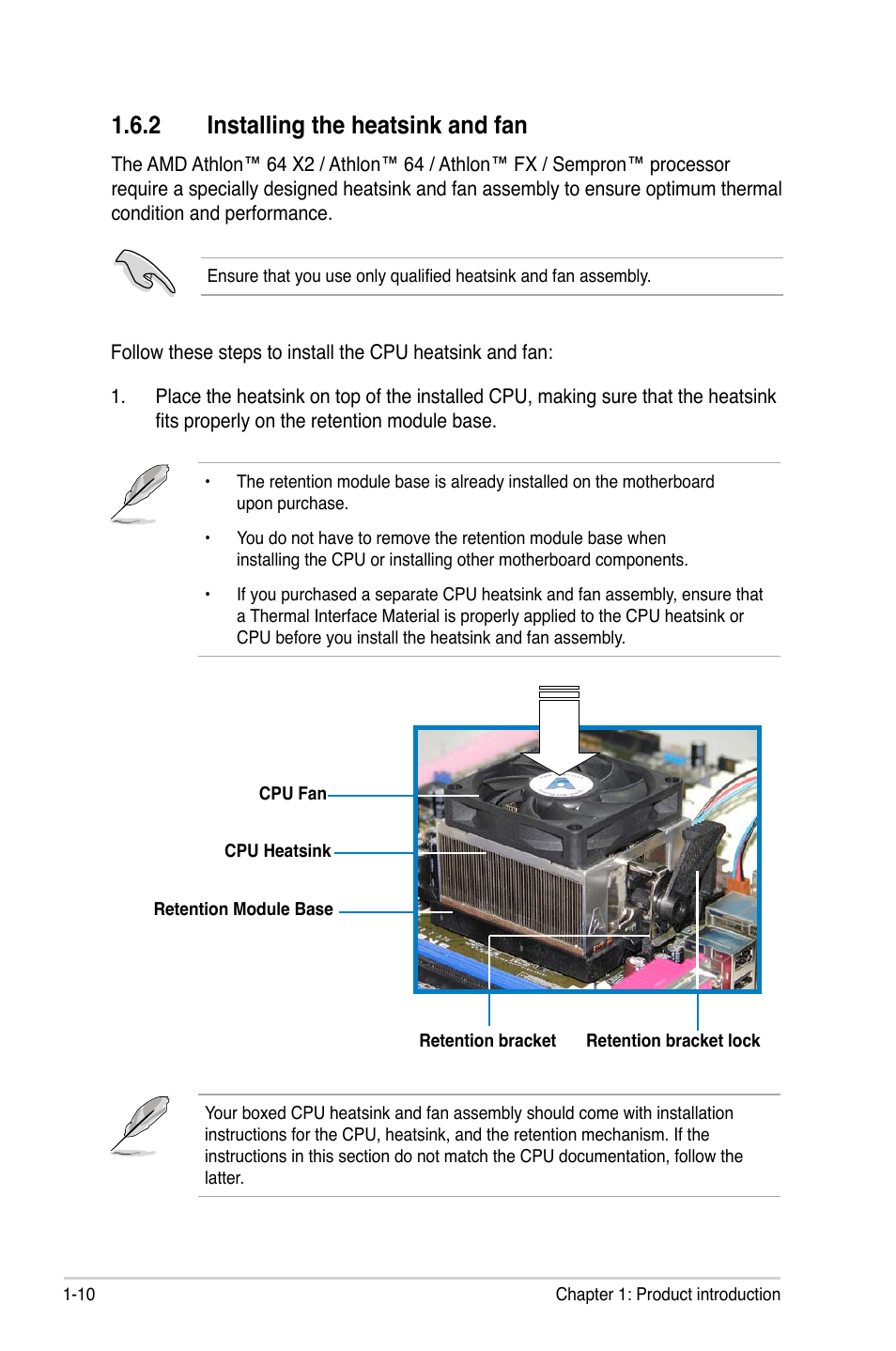 2 installing the heatsink and fan | Asus M2N-XE User Manual | Page 22 / 90