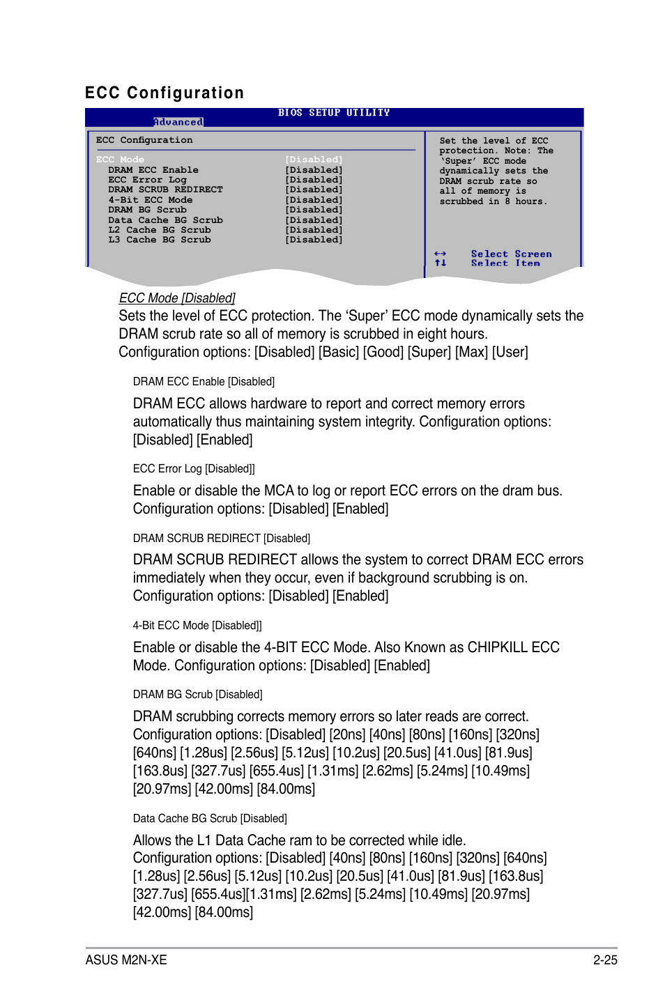 Ecc configuration | Asus M2N-XE User Manual | Page 67 / 90