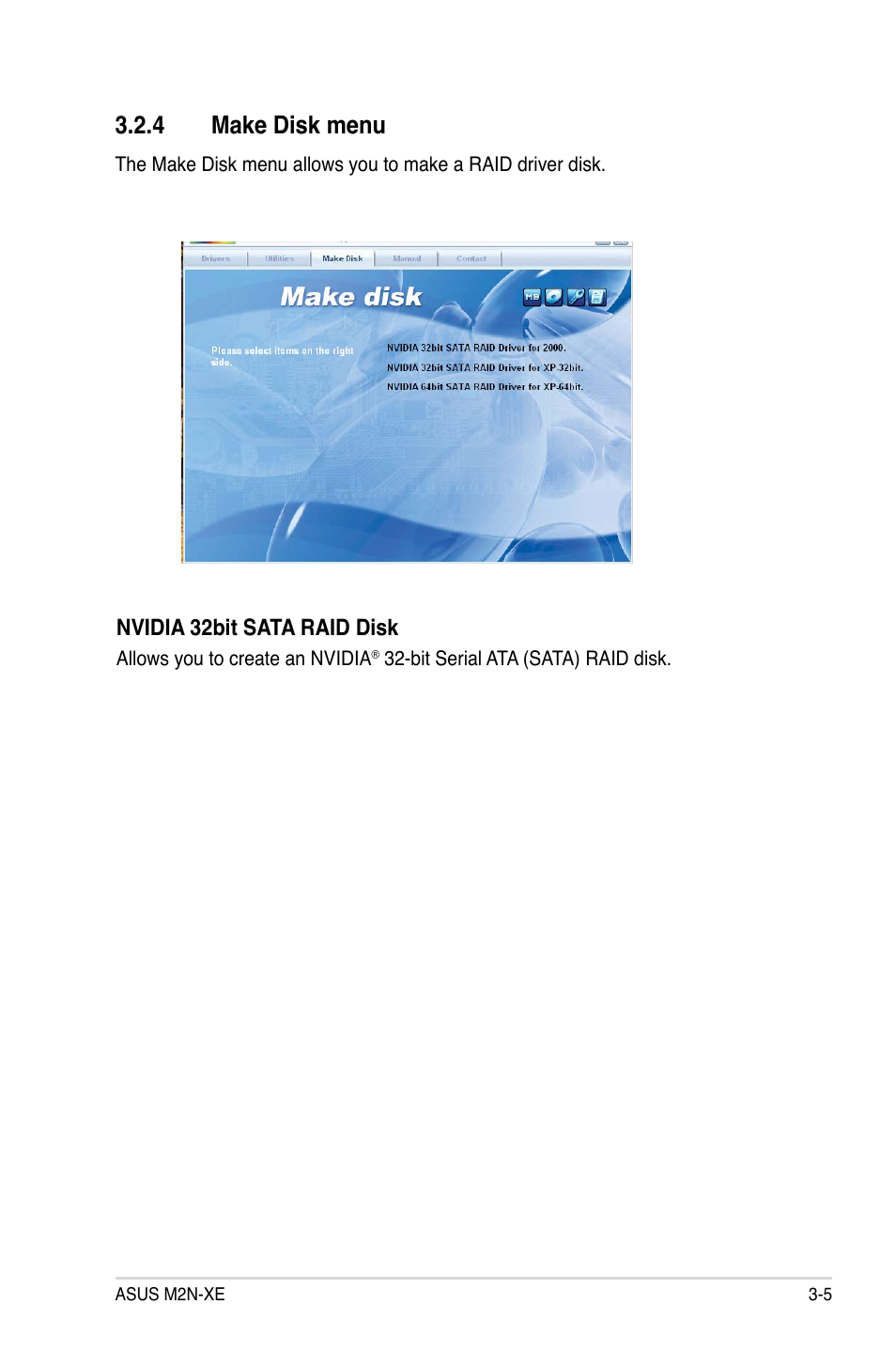 4 make disk menu | Asus M2N-XE User Manual | Page 85 / 90