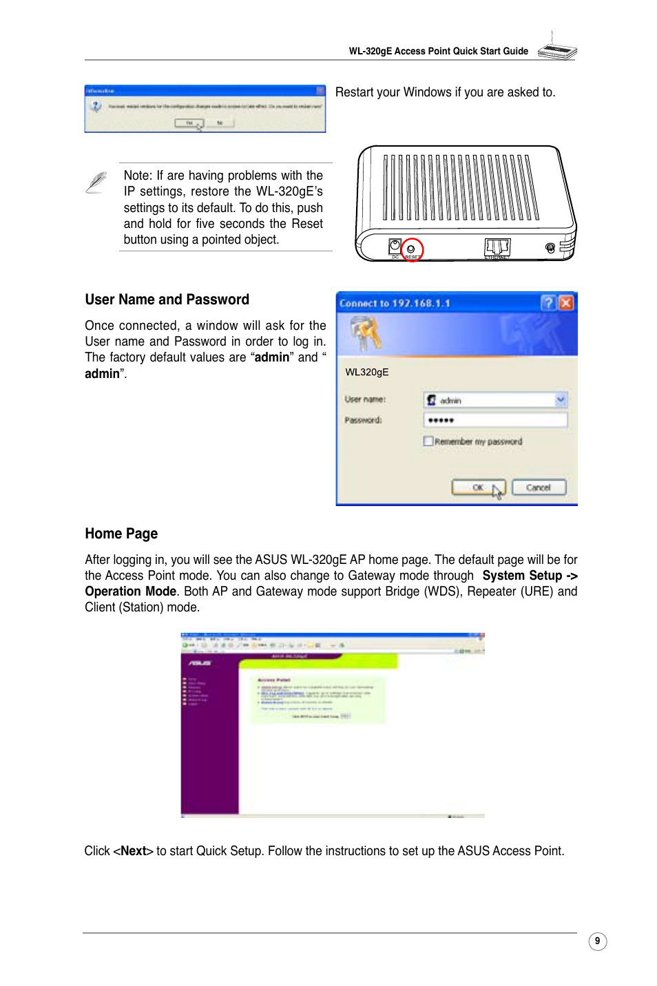 Asus WL-320gE User Manual | Page 11 / 20