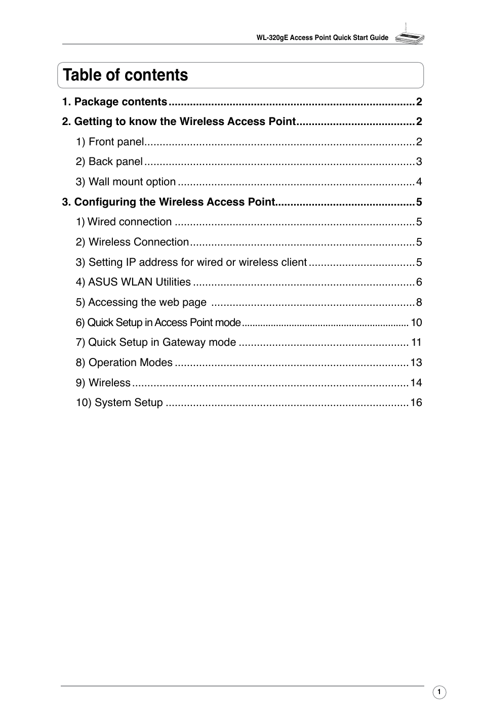 Asus WL-320gE User Manual | Page 3 / 20