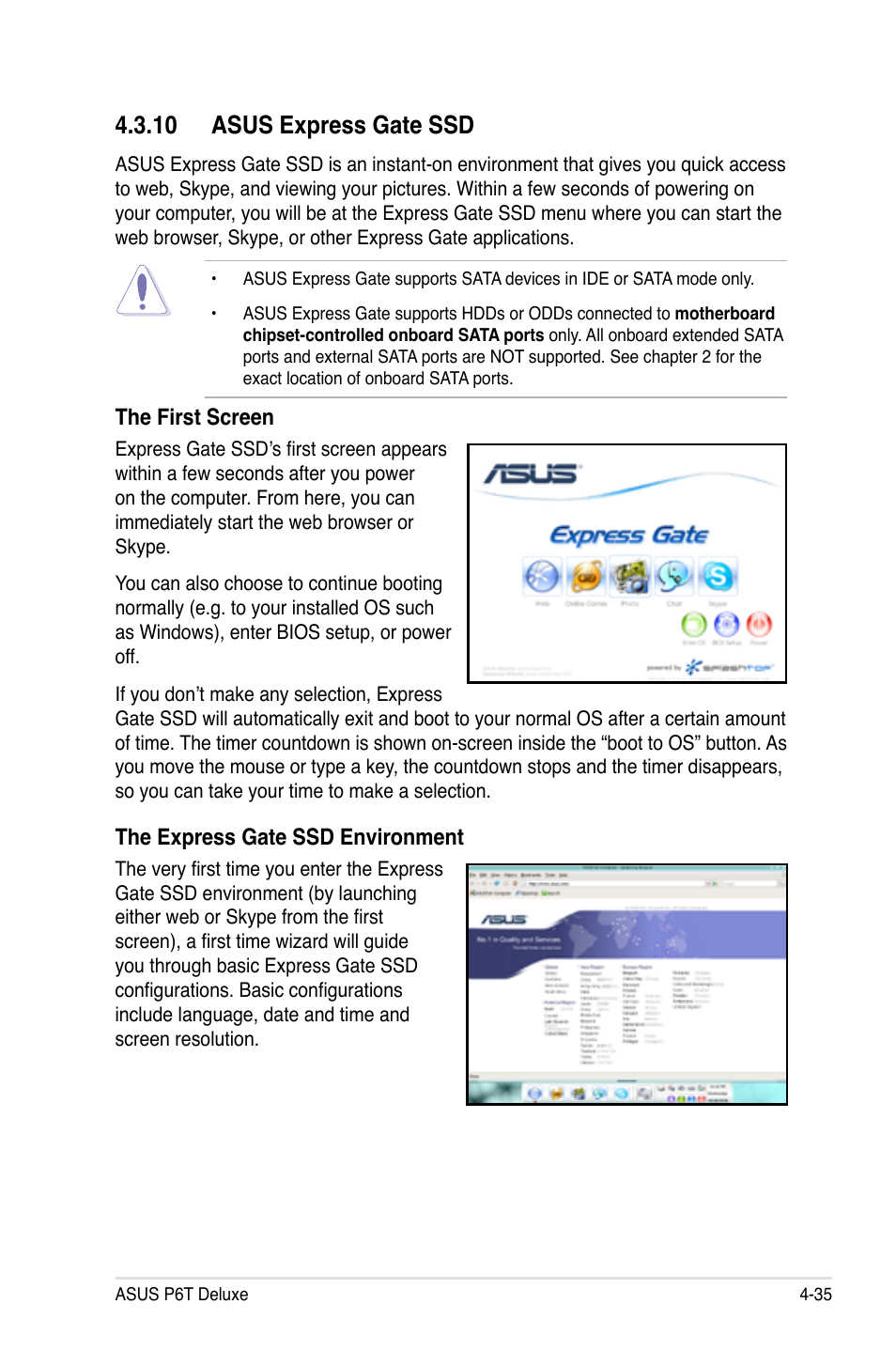 10 asus express gate ssd, 10 asus express gate ssd -35 | Asus P6T Deluxe User Manual | Page 151 / 196