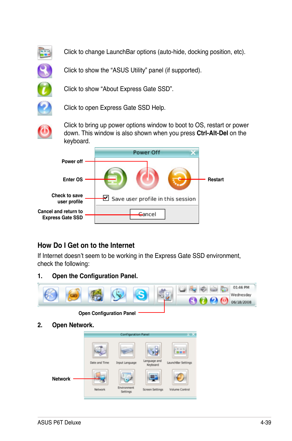 How do i get on to the internet | Asus P6T Deluxe User Manual | Page 155 / 196