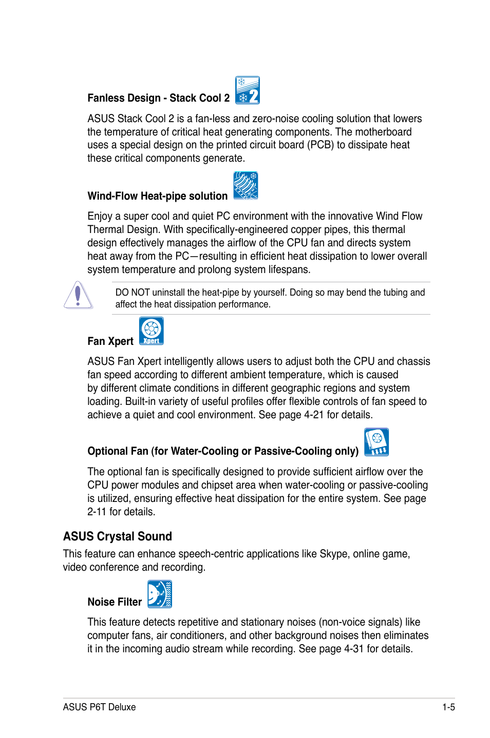 Asus P6T Deluxe User Manual | Page 21 / 196