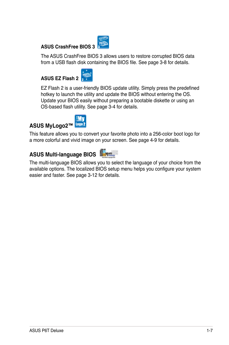 Asus P6T Deluxe User Manual | Page 23 / 196