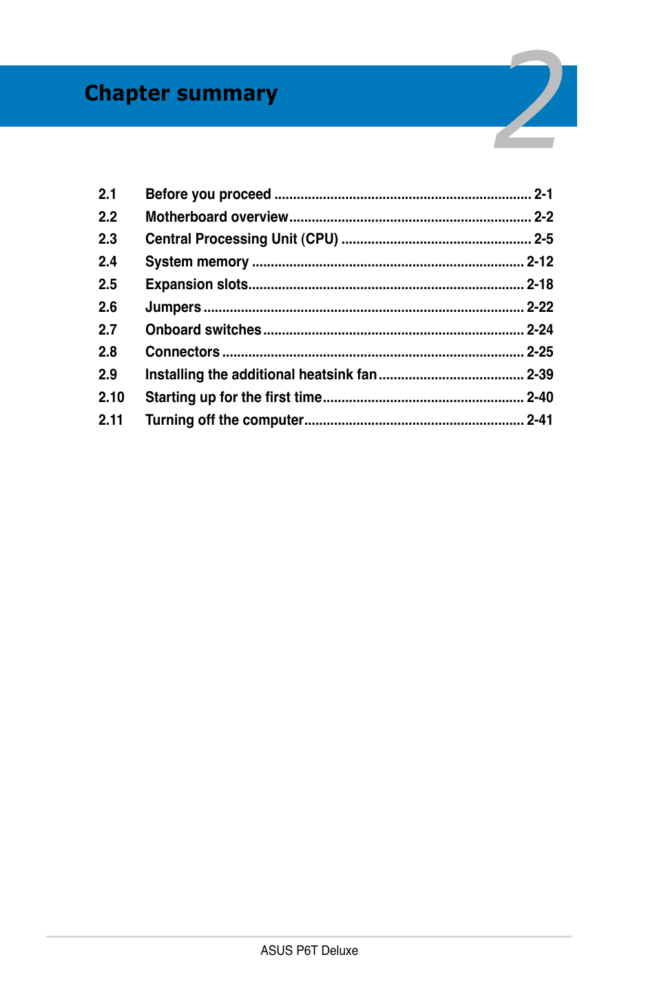 Asus P6T Deluxe User Manual | Page 26 / 196