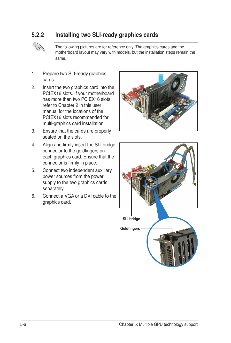 2 installing two sli-ready graphics cards | Asus P7P55 WS SUPERCOMPUTER User Manual | Page 150 / 156