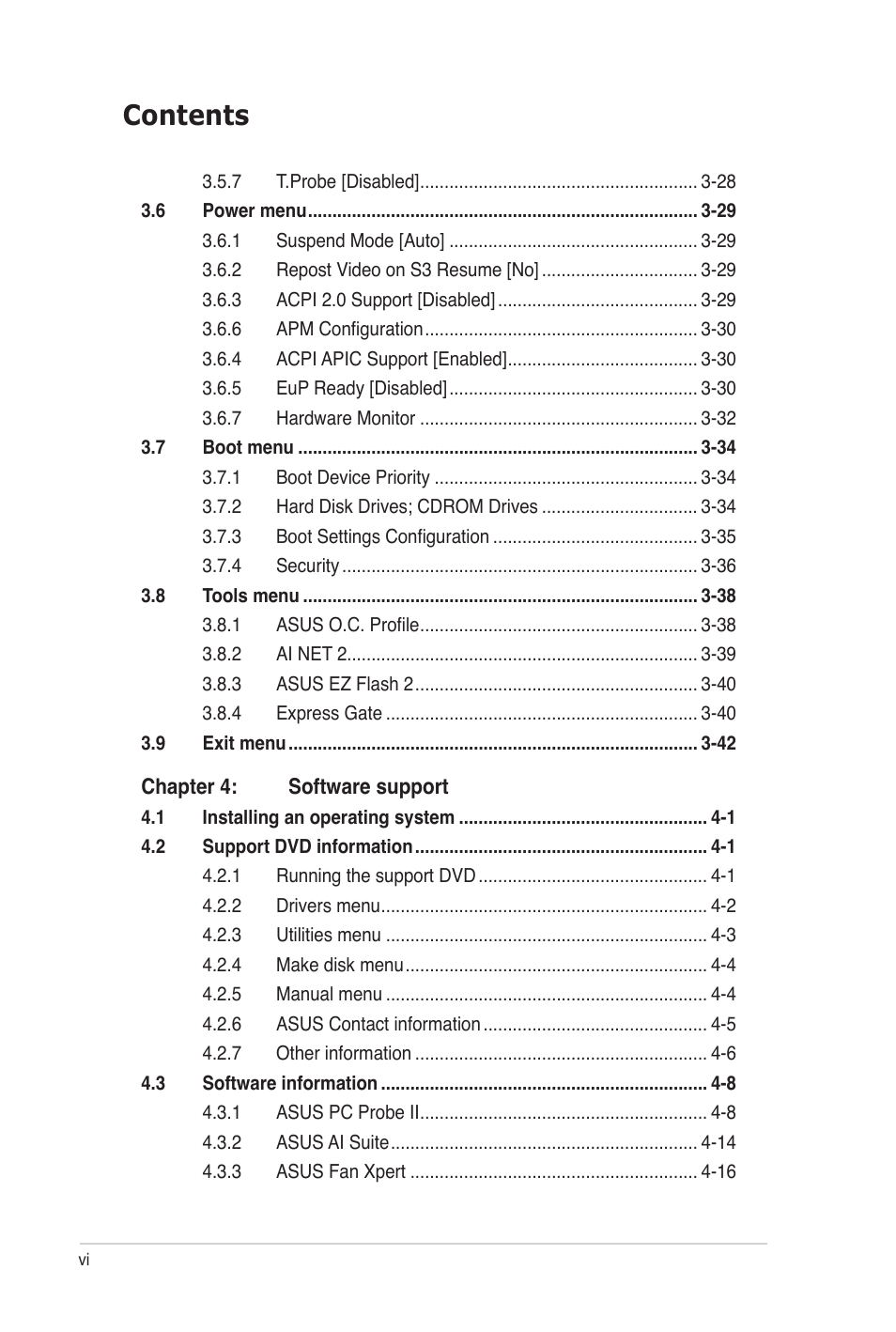Asus P7P55 WS SUPERCOMPUTER User Manual | Page 6 / 156