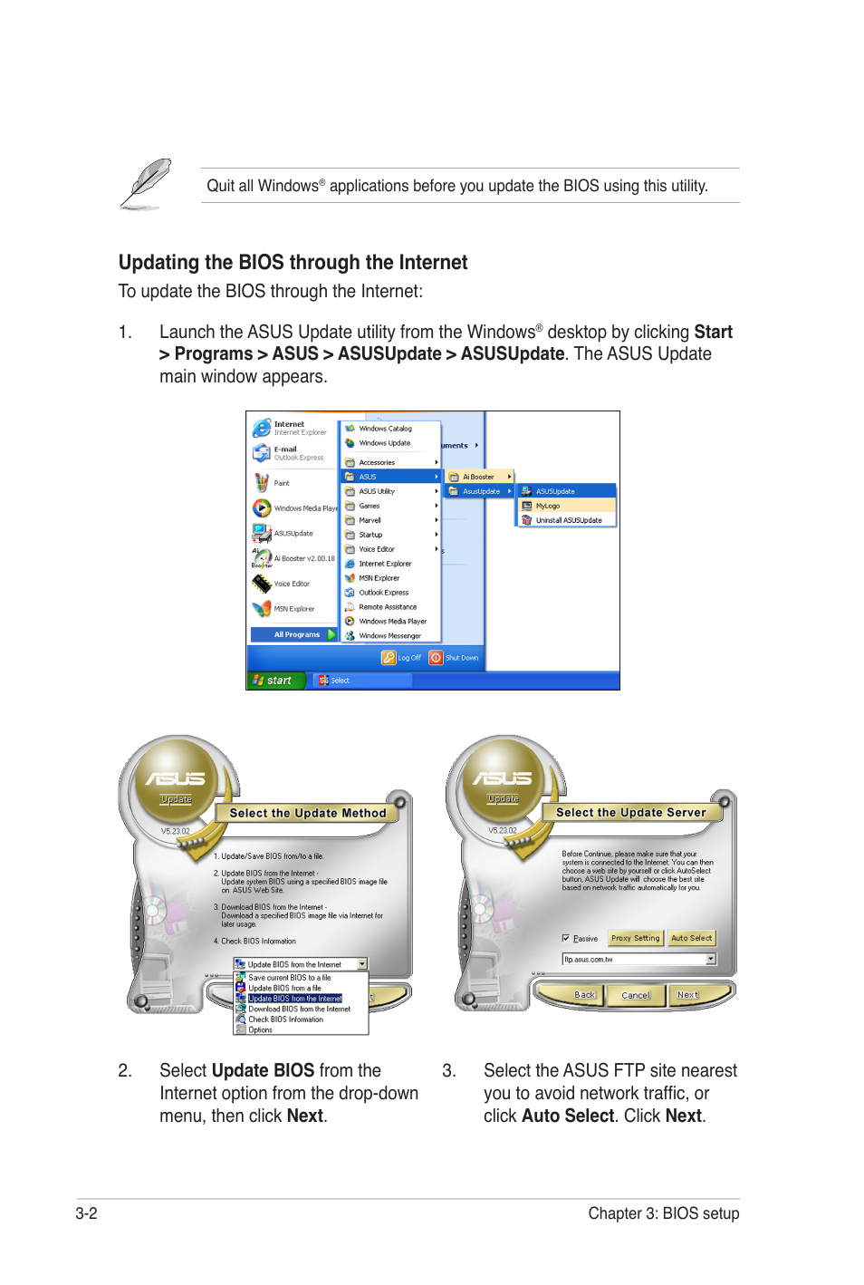 Updating the bios through the internet | Asus P7P55 WS SUPERCOMPUTER User Manual | Page 66 / 156