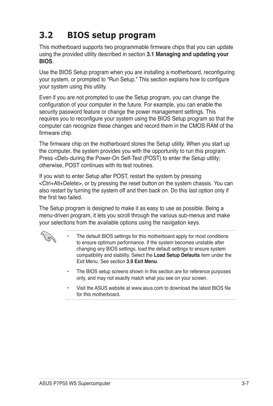2 bios setup program | Asus P7P55 WS SUPERCOMPUTER User Manual | Page 71 / 156
