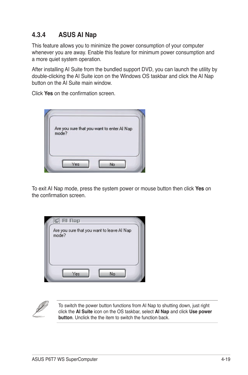 4 asus ai nap, Asus ai nap -19 | Asus P6T7 WS SuperComputer User Manual | Page 127 / 184