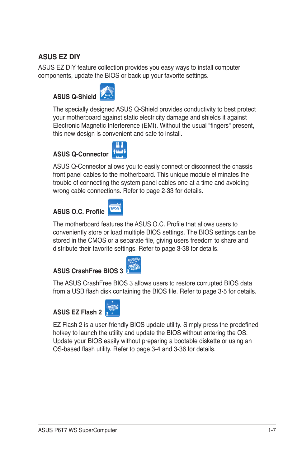 Asus P6T7 WS SuperComputer User Manual | Page 23 / 184