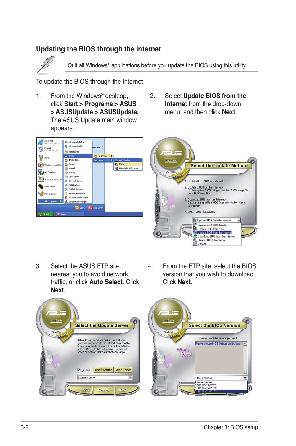 Updating the bios through the internet | Asus P6T7 WS SuperComputer User Manual | Page 68 / 184