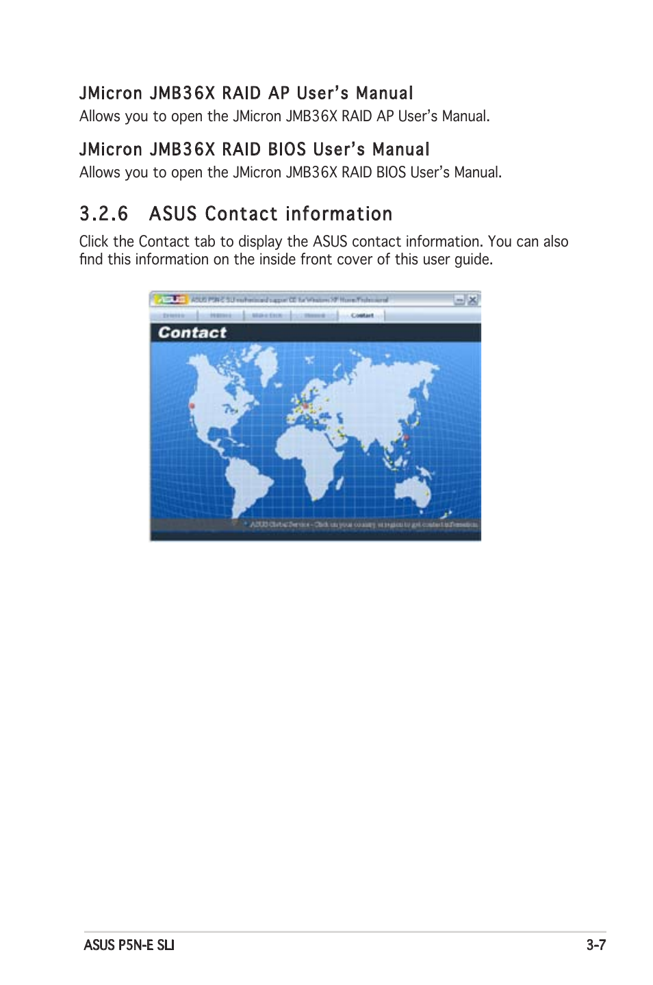 6 asus contact information | Asus P5N-E SLI User Manual | Page 109 / 122