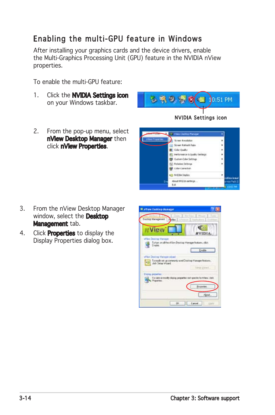 Enabling the multi-gpu feature in windows | Asus P5N-E SLI User Manual | Page 116 / 122