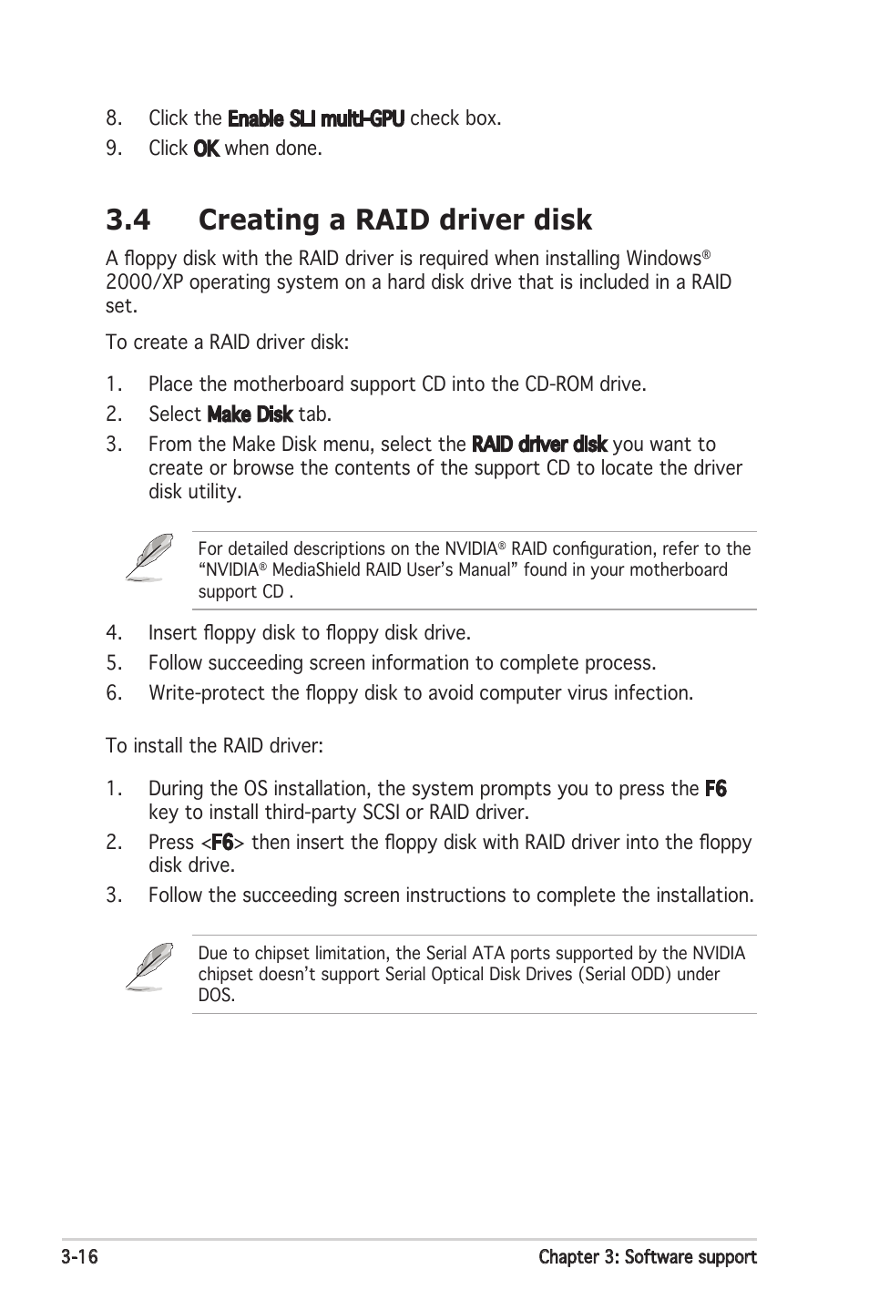 4 creating a raid driver disk | Asus P5N-E SLI User Manual | Page 118 / 122