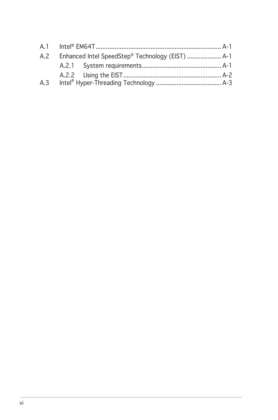 Asus P5N-E SLI User Manual | Page 6 / 122