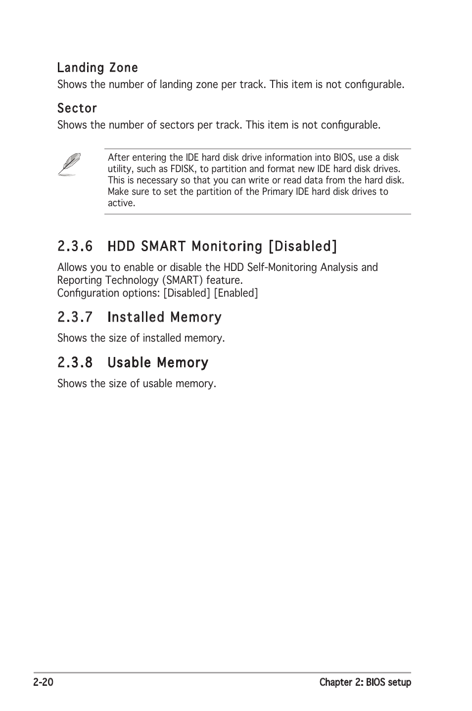 6 hdd smart monitoring [disabled | Asus P5N-E SLI User Manual | Page 72 / 122