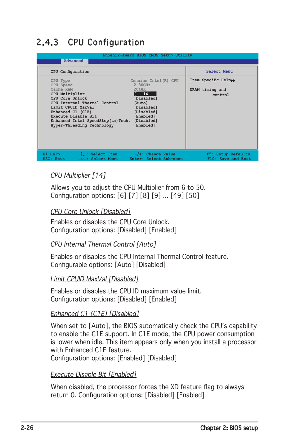 3 cpu configuration | Asus P5N-E SLI User Manual | Page 78 / 122