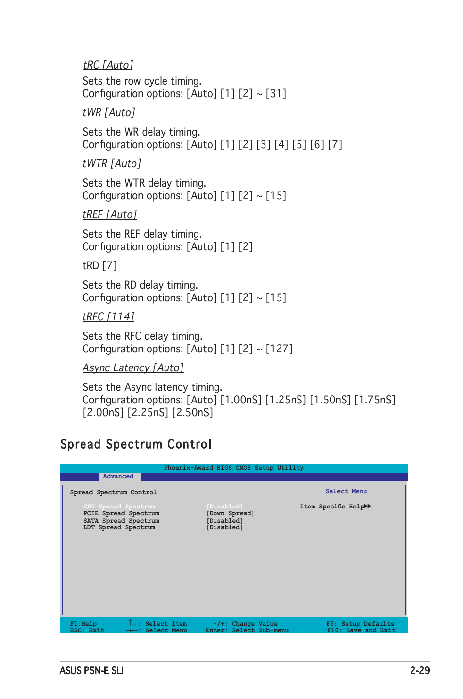 Spread spectrum control | Asus P5N-E SLI User Manual | Page 81 / 122