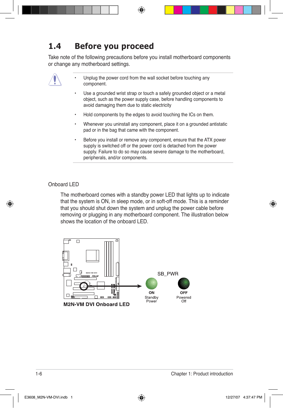 4 before you proceed | Asus M2N-VM DVI User Manual | Page 18 / 100