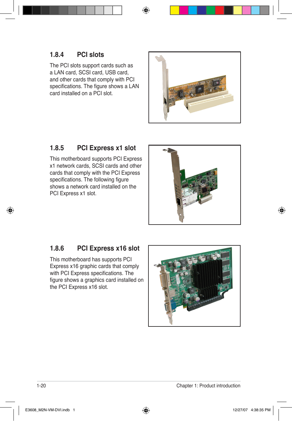 4 pci slots, 5 pci express x1 slot, 6 pci express x16 slot | Asus M2N-VM DVI User Manual | Page 32 / 100