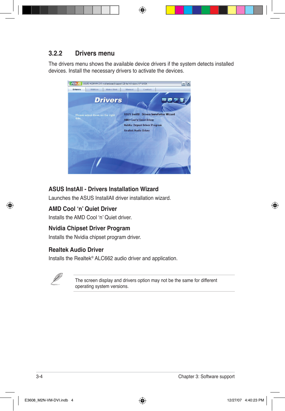 2 drivers menu | Asus M2N-VM DVI User Manual | Page 94 / 100