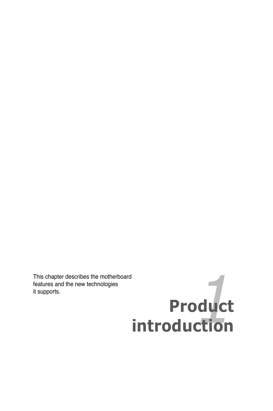 Chapter 1: product introduction, Product introduction | Asus M3A78-VM User Manual | Page 13 / 96