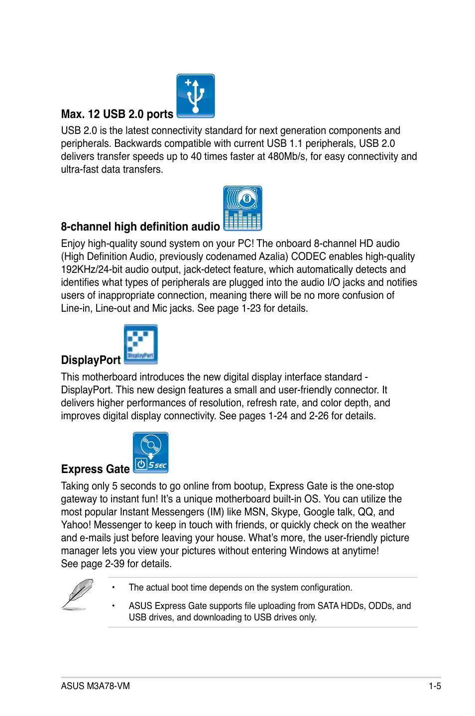 Asus M3A78-VM User Manual | Page 17 / 96
