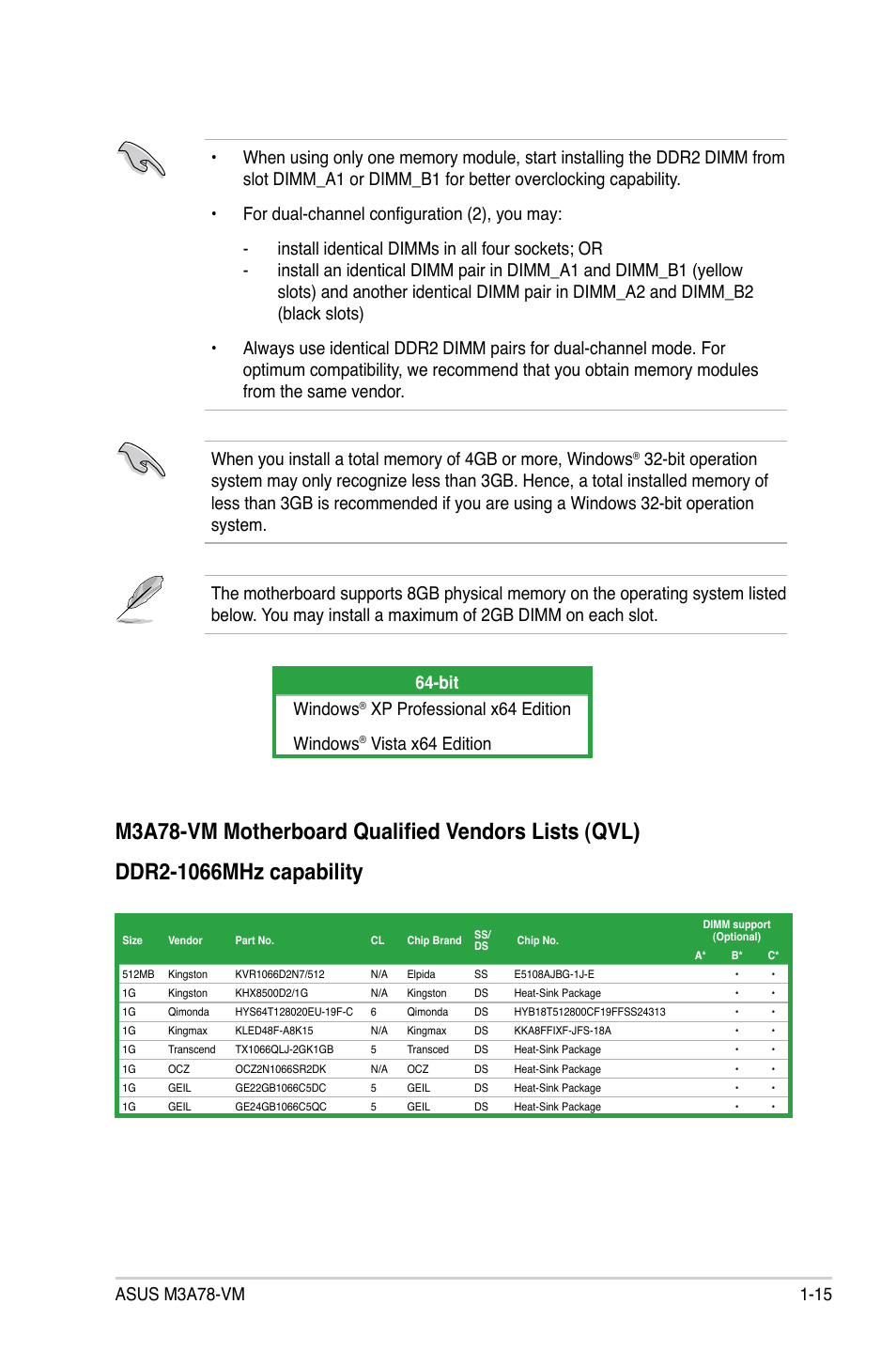 Xp professional x64 edition windows | Asus M3A78-VM User Manual | Page 27 / 96