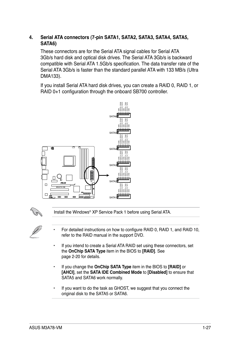 M3a78-vm sata connectors, Install the windows | Asus M3A78-VM User Manual | Page 39 / 96