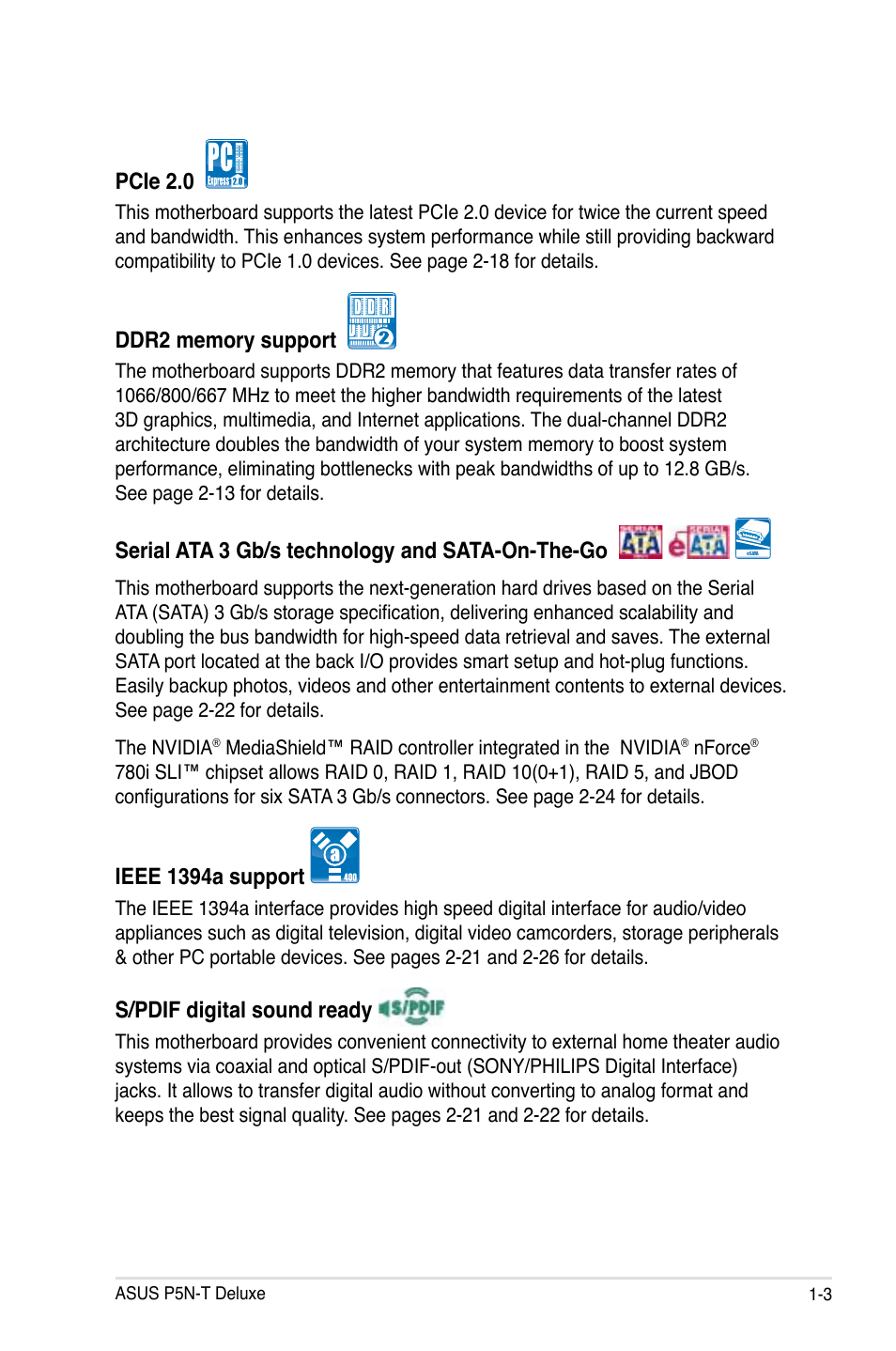 Asus P5N-T Deluxe User Manual | Page 19 / 64