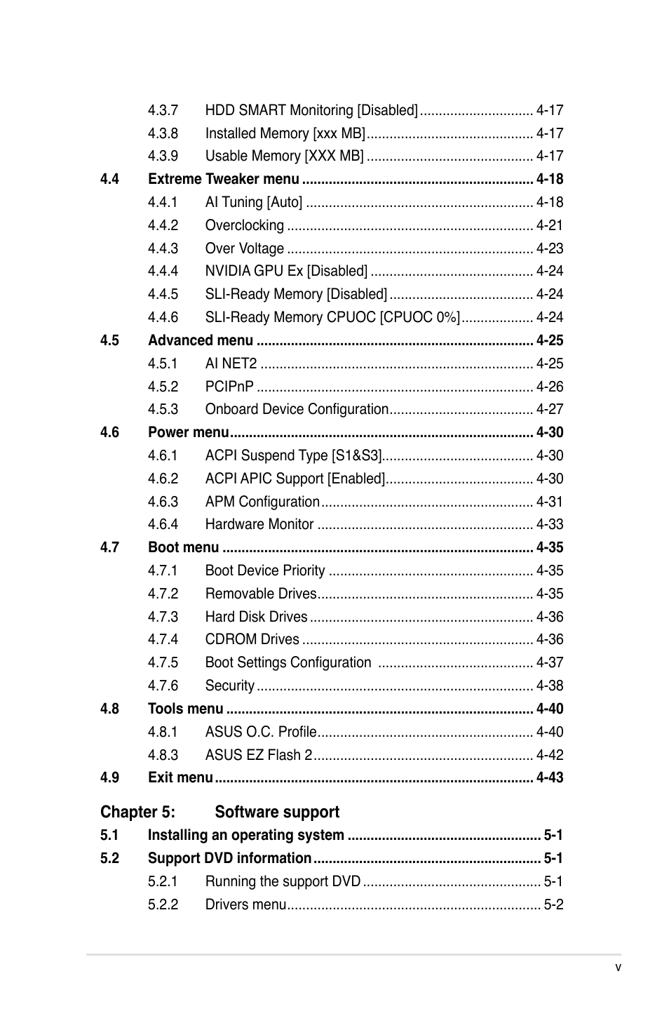 Asus P5N-T Deluxe User Manual | Page 5 / 64