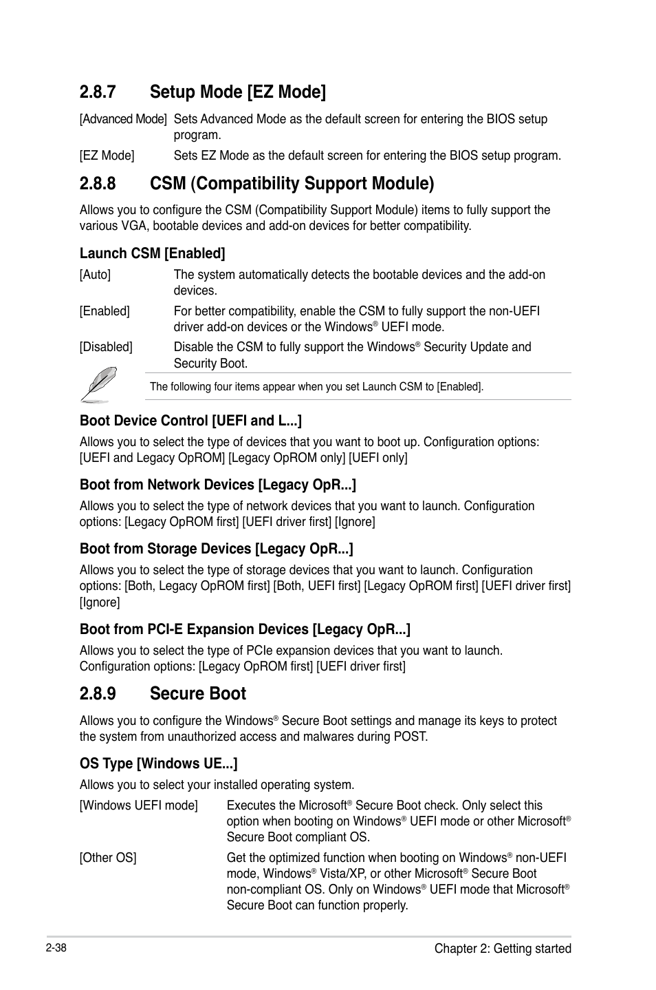 7 setup mode [ez mode, 8 csm (compatibility support module), 9 secure boot | Asus H81M-PLUS User Manual | Page 66 / 74