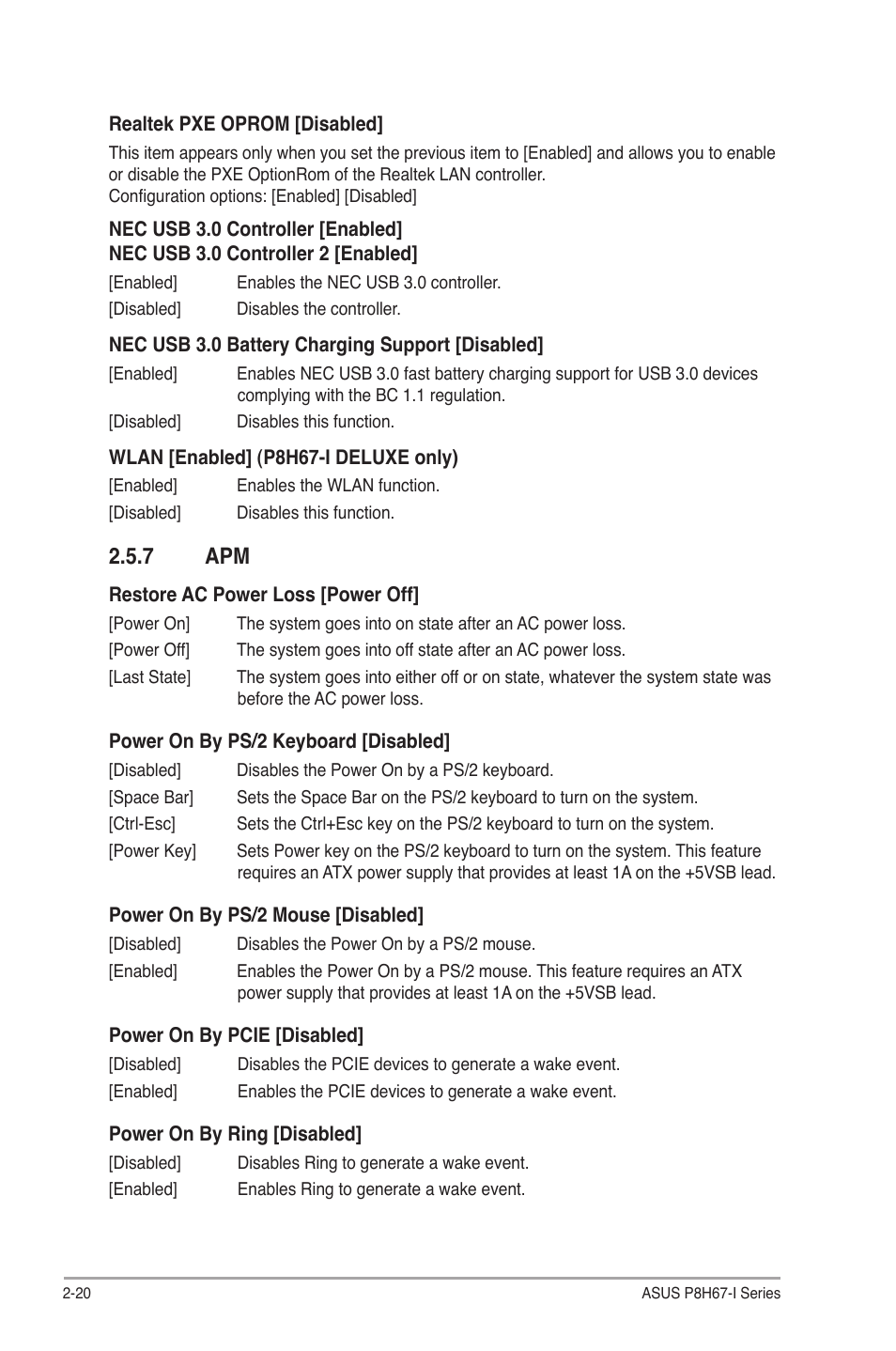 7 apm, Apm -20 | Asus P8H67-I PRO User Manual | Page 50 / 59