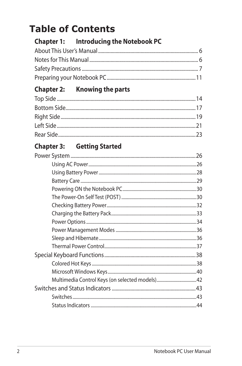 Asus X4MSG User Manual | Page 2 / 100