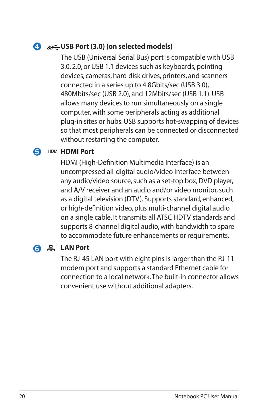 Asus X4MSG User Manual | Page 20 / 100