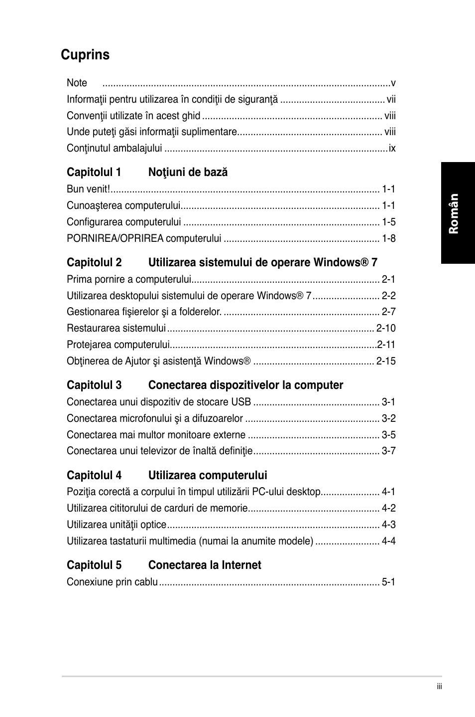 Cuprins | Asus CG8350 User Manual | Page 79 / 227