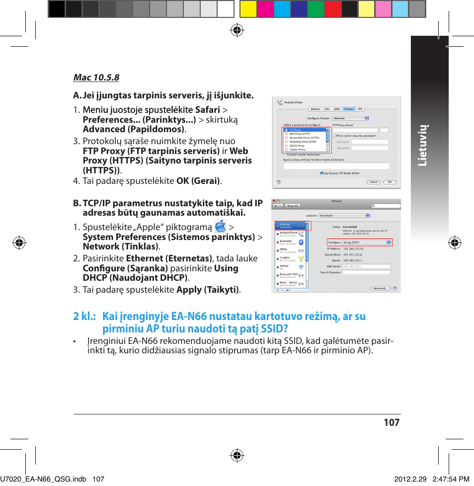 Lietuvių | Asus EA-N66 User Manual | Page 107 / 170