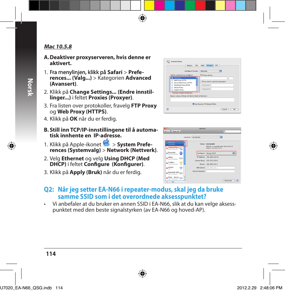 Norsk | Asus EA-N66 User Manual | Page 114 / 170