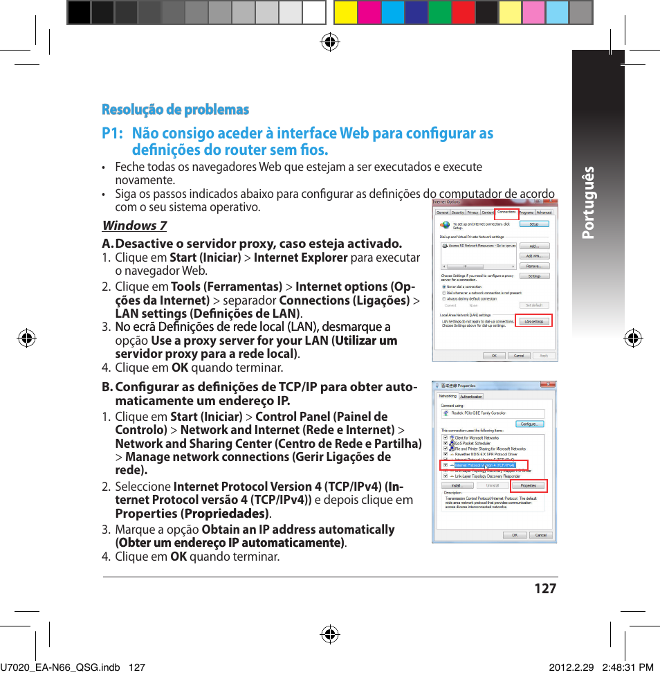 Por tuguês | Asus EA-N66 User Manual | Page 127 / 170