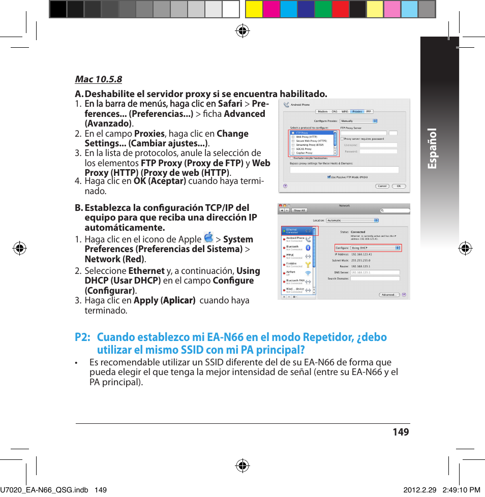 Español | Asus EA-N66 User Manual | Page 149 / 170