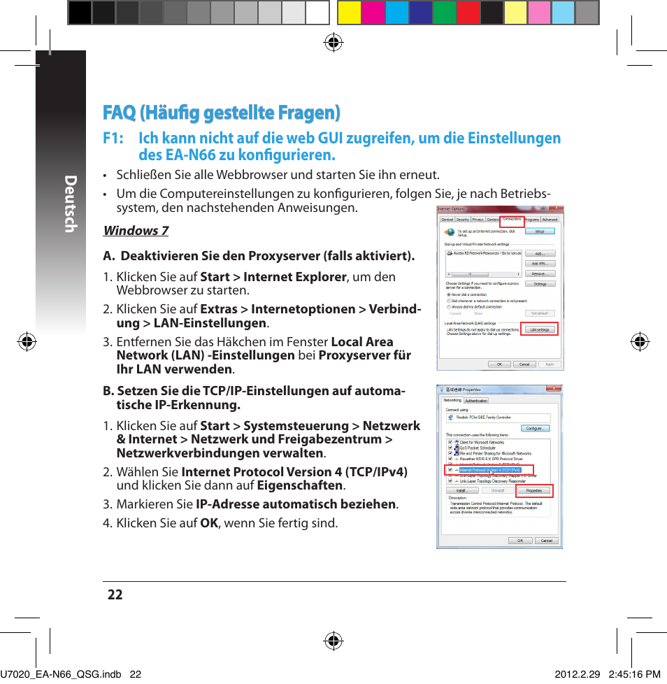 Faq (häufig gestellte fragen), Deutsch | Asus EA-N66 User Manual | Page 22 / 170