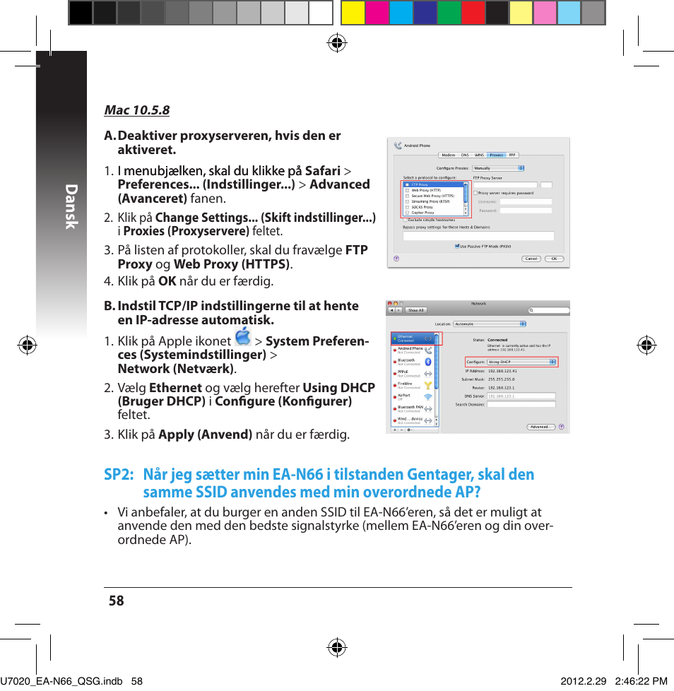 Dansk | Asus EA-N66 User Manual | Page 58 / 170