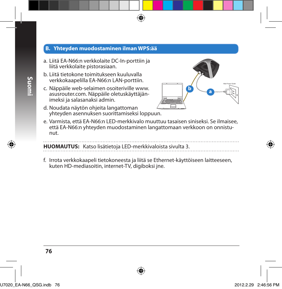 Suomi | Asus EA-N66 User Manual | Page 76 / 170