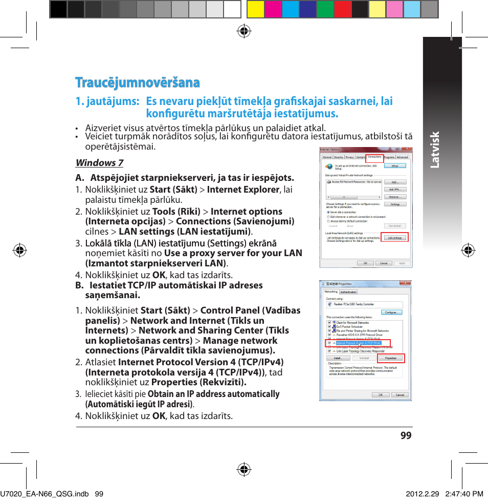 Traucējumnovēršana, La tvisk | Asus EA-N66 User Manual | Page 99 / 170